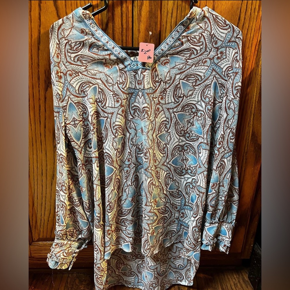 Cute blue and brown shirt